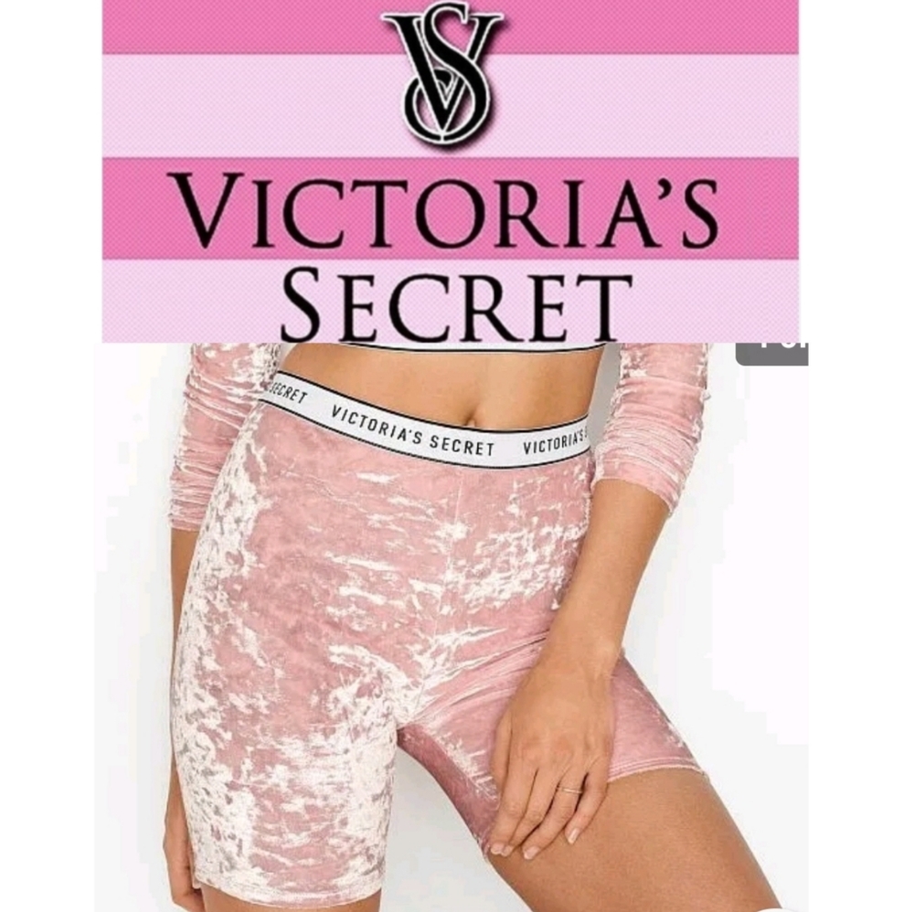 Victoria's Secret pink velour biker shorts extra small
